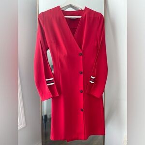 Women's dress. Size S. Color red. Georgian designer.